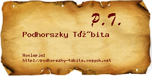 Podhorszky Tábita névjegykártya